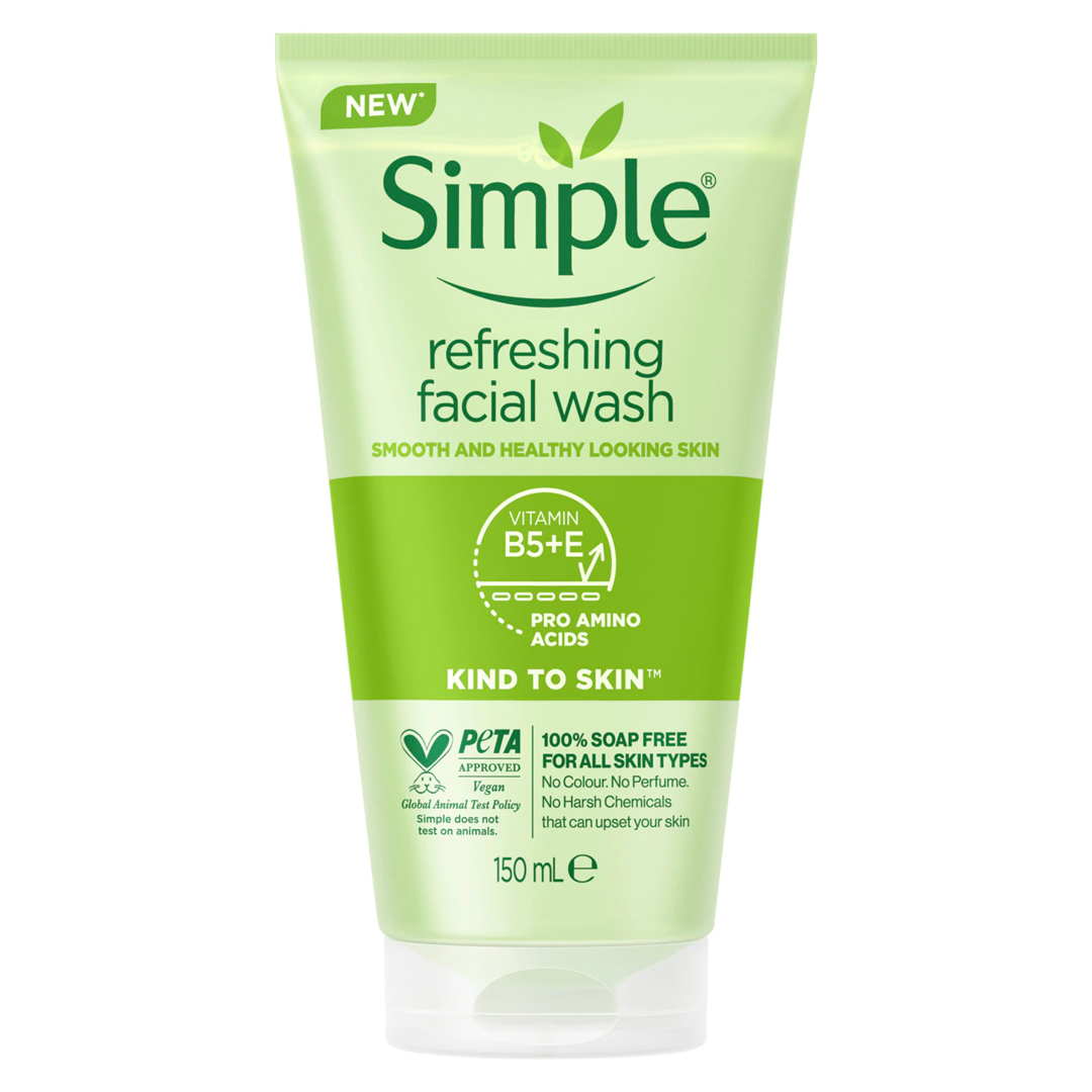 Sữa Rửa Mặt Simple Giúp Da Sạch Thoáng 150ml Kind To Skin Refreshing Facial Wash Gel