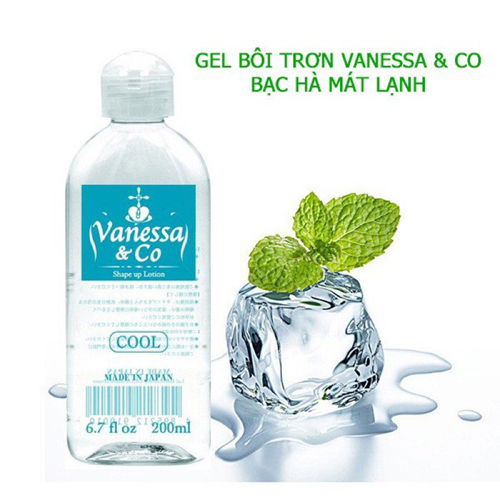 Gel bôi trơn Vanessa & Co Cold tinh chất bạc hà 200ml chính hãng