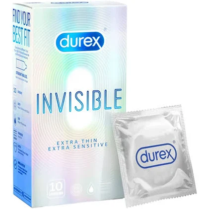 Durex INVISIBLE EXTRA SENSITIVE hộp 10 cái