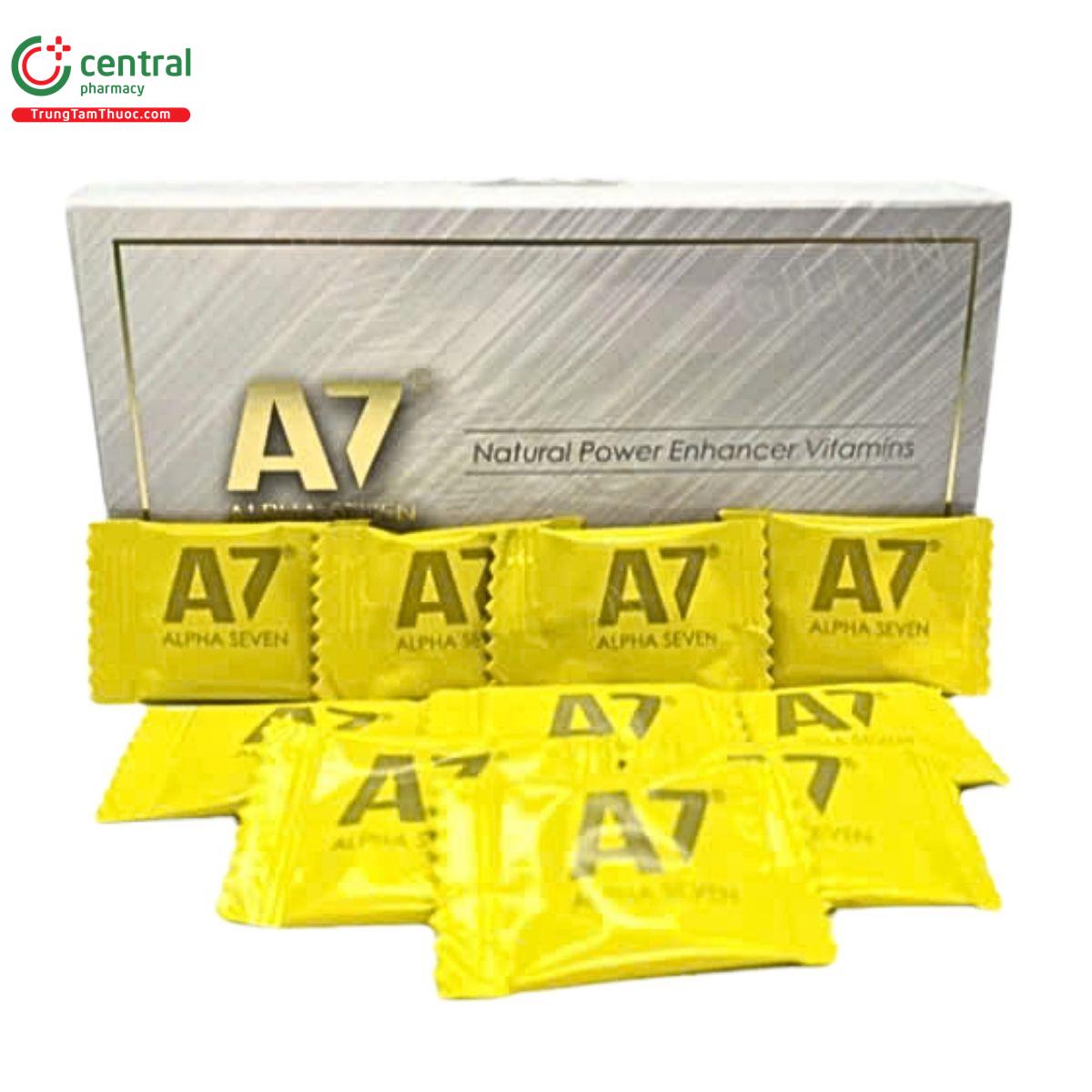 Kẹo Sâm A7 Alpha Seven USA Chính Hãng Vị Chanh Hương Bạc Hà Nhập Khẩu 1 Viên