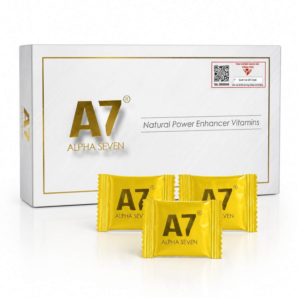 1viên Kẹo Sâm A7 Alpha Seven USA Chính Hãng Vị Chanh Hương Bạc Hà Nhập Khẩu