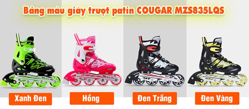 Giày trượt patin Cougar 4 bánh phát sáng MZS835LQS