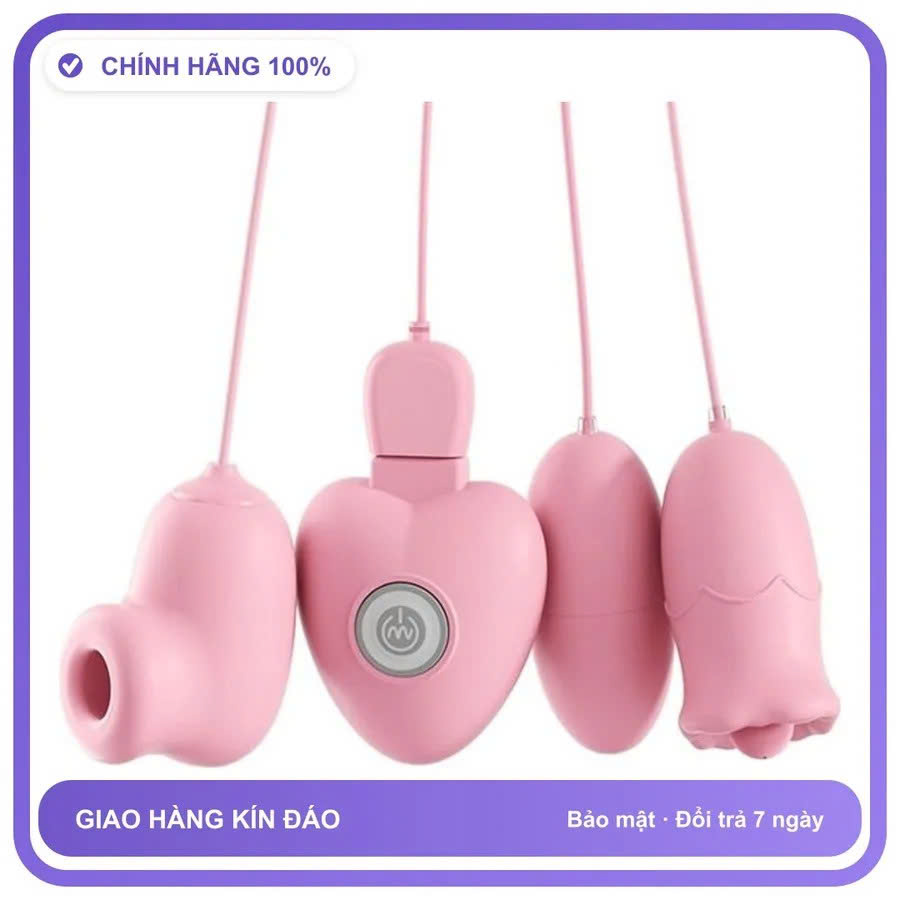 Trứng rung 3 Đầu liếm hút sạc USB MizzZee