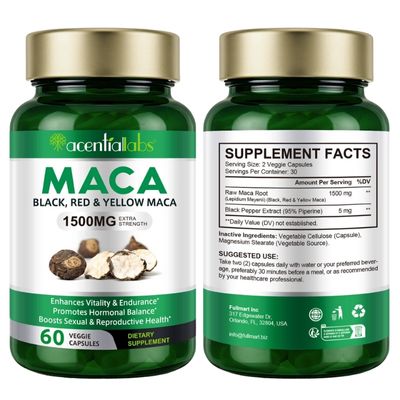 Viên uống Maca Red Black Yellow 1500mg 60 viên nhập khẩu EU tăng sinh lý nữ